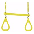 Swingan Trapeze Swing Bar - Vinyl Coated Chain - Fully Assembled - Yellow SWTSC-YL